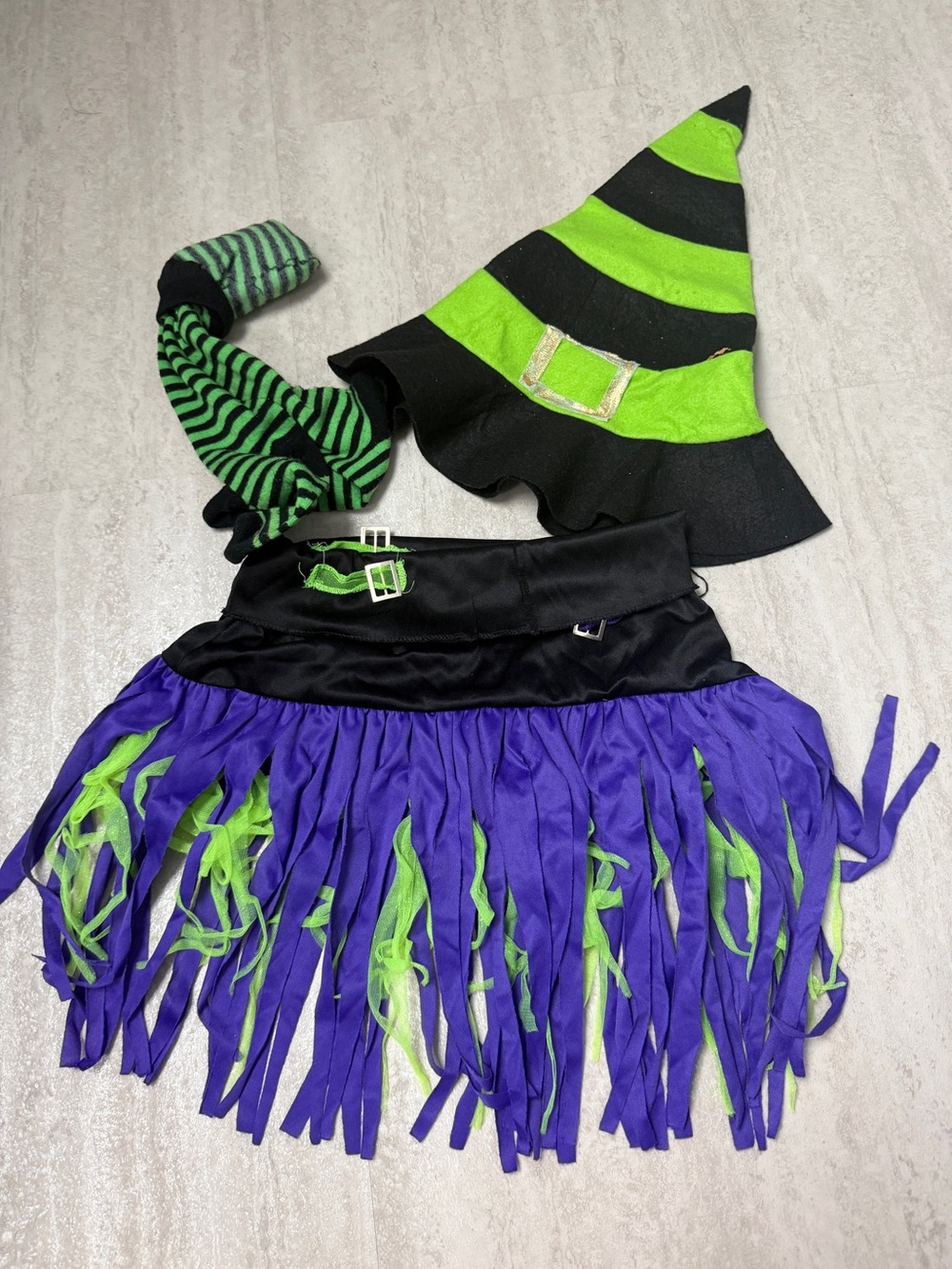 Sexy witch skirt hat and socks Halloween costume